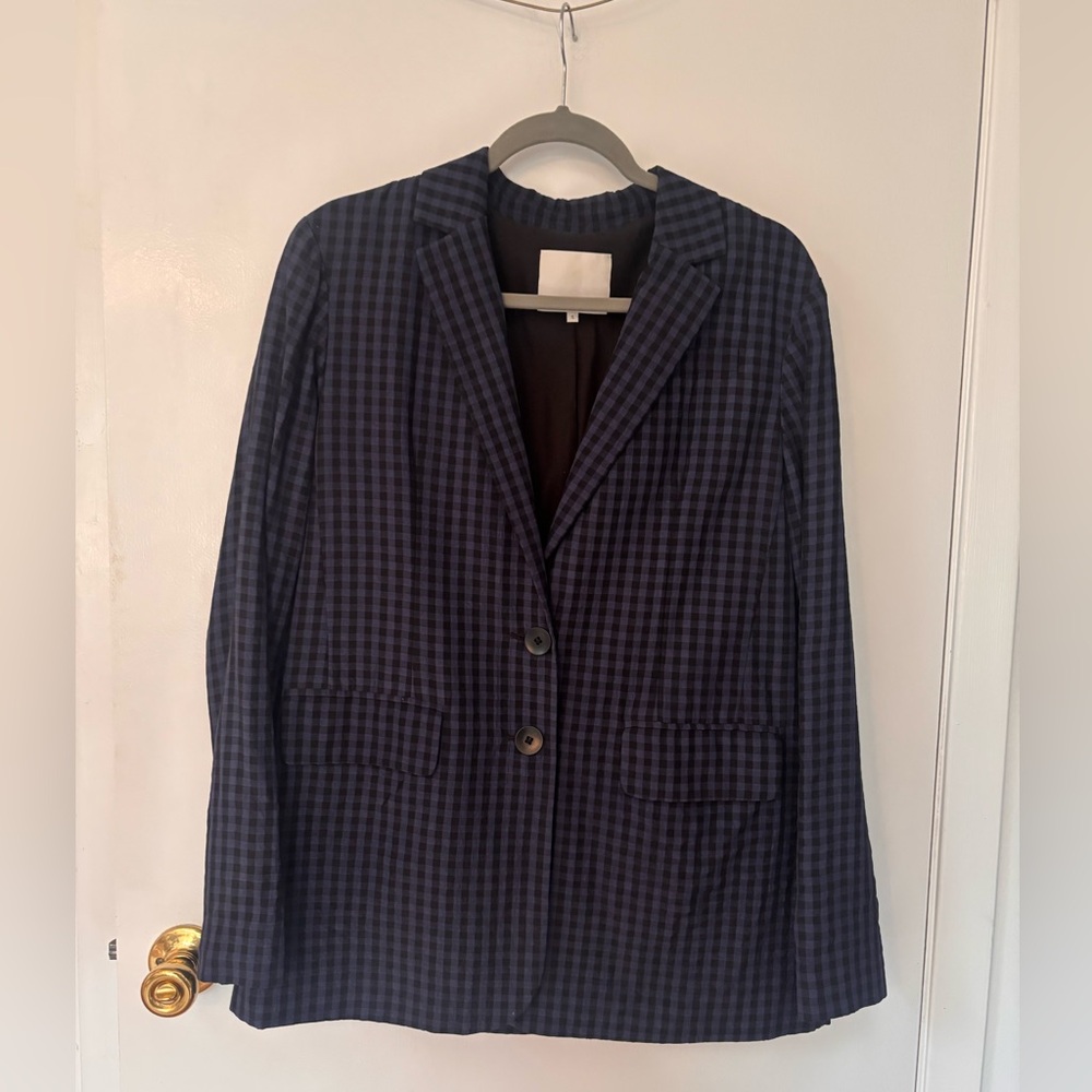 Oversized Tibi gingham blazer like new